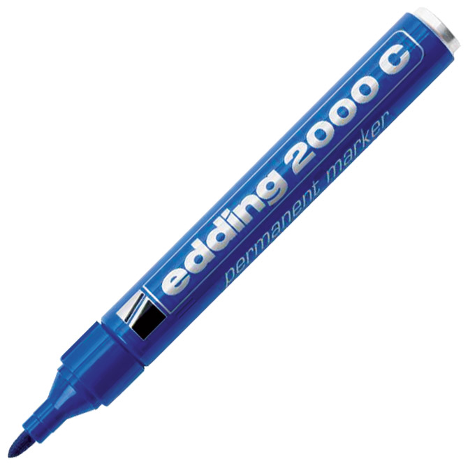 000000526 Marker permanentni 1,5-3 mm okrugli vrh Edding 2000C plavi - Slika 1