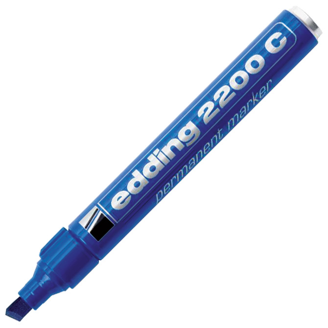 000000529 Marker permanentni 1-5 mm klinasti vrh Edding 2200 C plavi - Slika 1