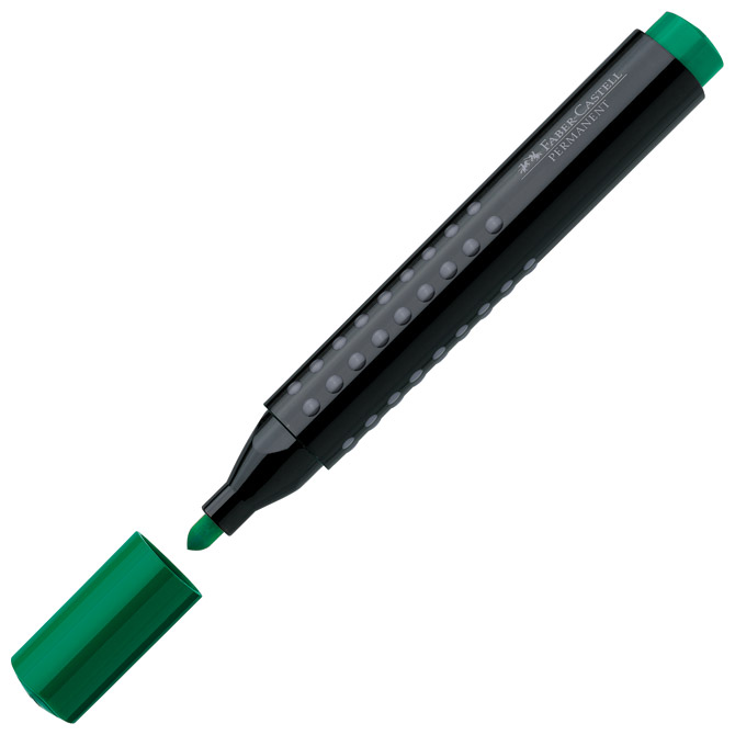 000002530 Marker permanentni 1-3 mm okrugli vrh Grip 2001 Faber-Castell 150463 zeleni - Slika 1