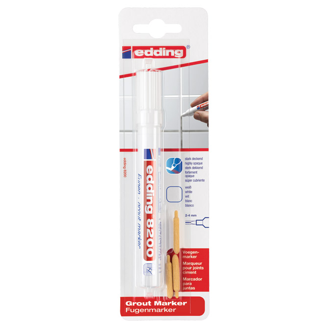 000023399 Marker za fuge 2-4 mm Edding 8200/1 bijeli blister - Slika 1