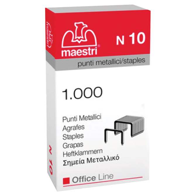 000041826 Spajalice strojne br.10 pk1000 Maestri - Slika 1
